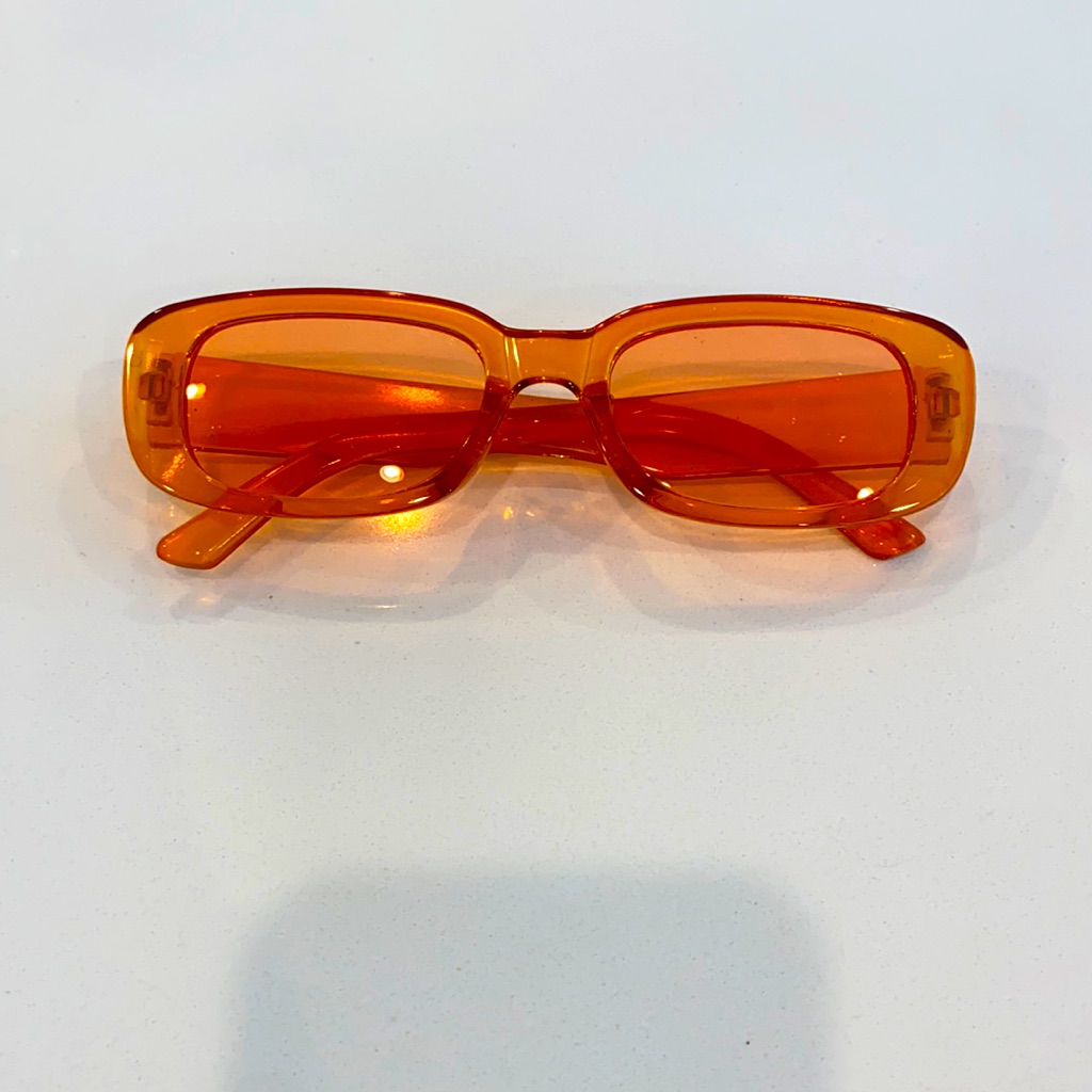 Orange Rectangular Sunglasses
